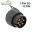 Ổ Cắm Adapter Đen Camper Caravan Chuyển Đổi Điện Towbar 12V DC 1 Chiếc