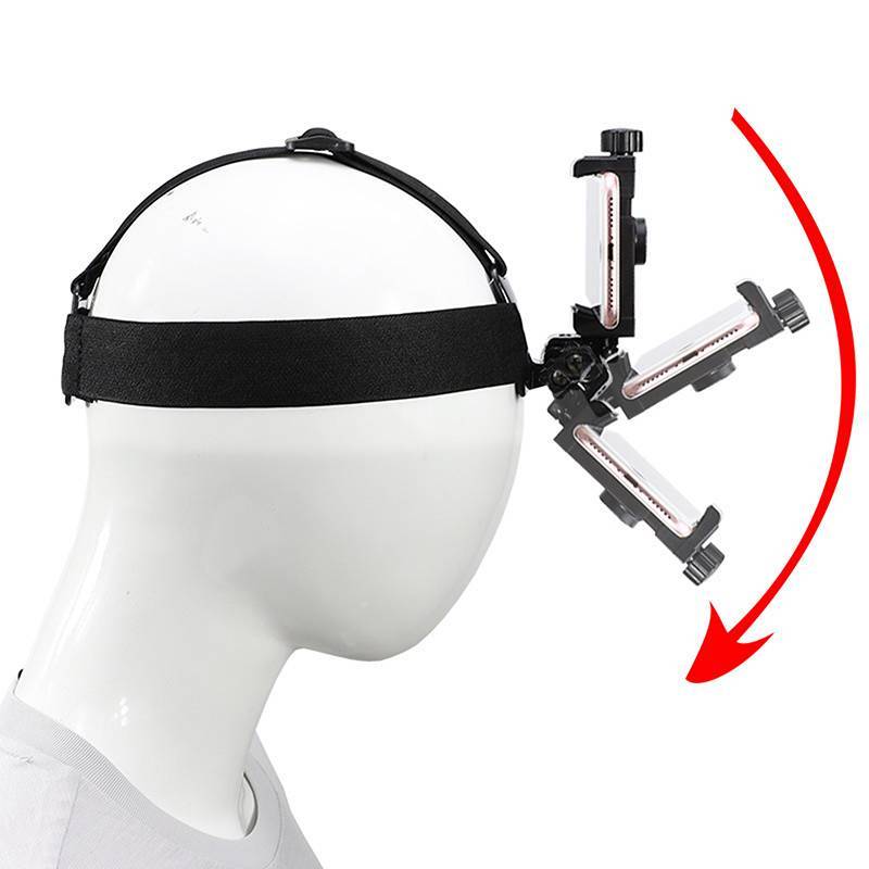 Newsmallbrains Head-Mount Braet Có Thể Điều Chỉnh Phát Sóng Trực Tiếp Giá Đỡ Điện Thoại Di Động Quan Điểm Đầu Tiên Cố Định Braet Quà Tặng NSB