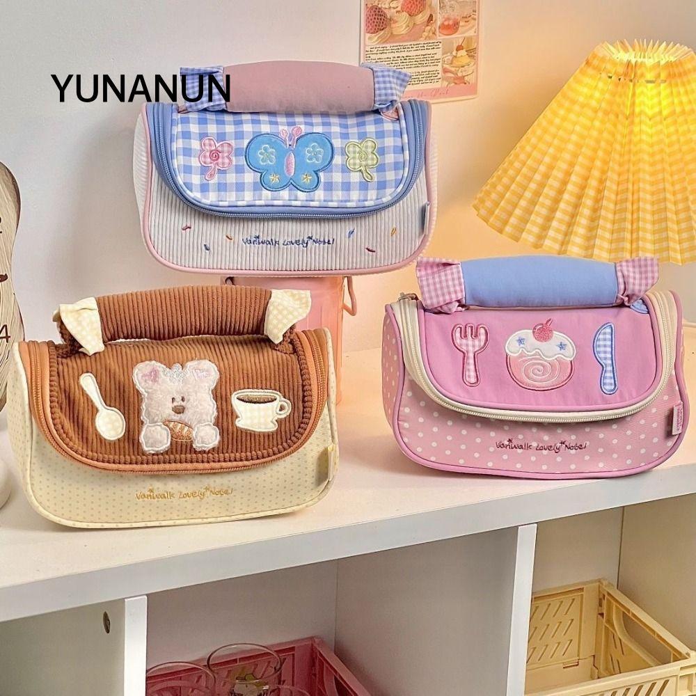 Túi đựng bút YUNAUN, Bút chì cầm tay màu tương phản, Macaroon di động chất lượng cao Công suất lớn Văn phòng phẩm tổ chức Trường học Văn phòng