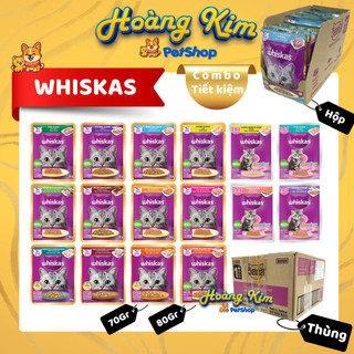 [Combo Tiết Kiệm 14–28–56 Gói] Pate WHISKAS 80G – Thức Ăn Cho Mèo Giàu Dinh Dưỡng –Hoàng Kim Petshop