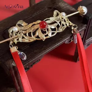 AqToCna Cổ Điển Phong Cách Trung Hoa Nữ Mặt Dây Chuyền Dài Dép Cos Hiệu Suất Tóc Sti Phụ Kiện Tóc AqToCna