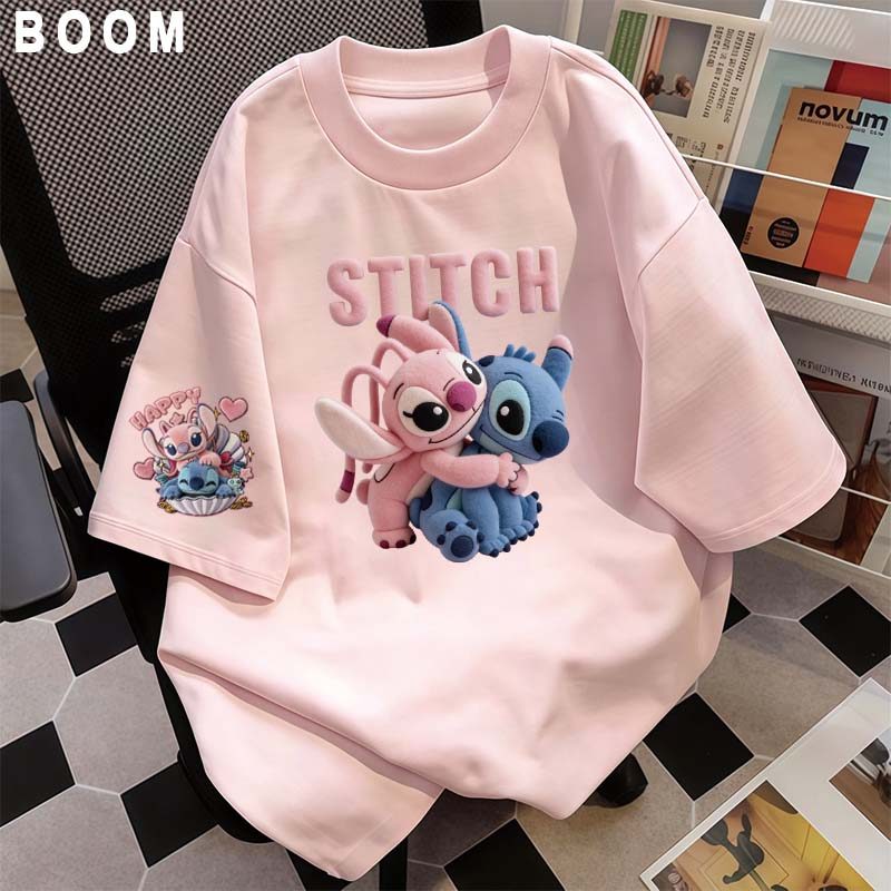 Áo thun chữ thêu nữ kiểu hàn quốc form rộng tay lỡ cổ tròn cotton mát - hè hot trend in cách dễ thương- Local brand #16
