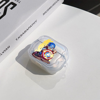 Ốp Mềm Captain America Dễ Thương Cho AirPods 2 3 4 S PRO PRO2 PRO3 Vỏ TPU Mềm NYEJ