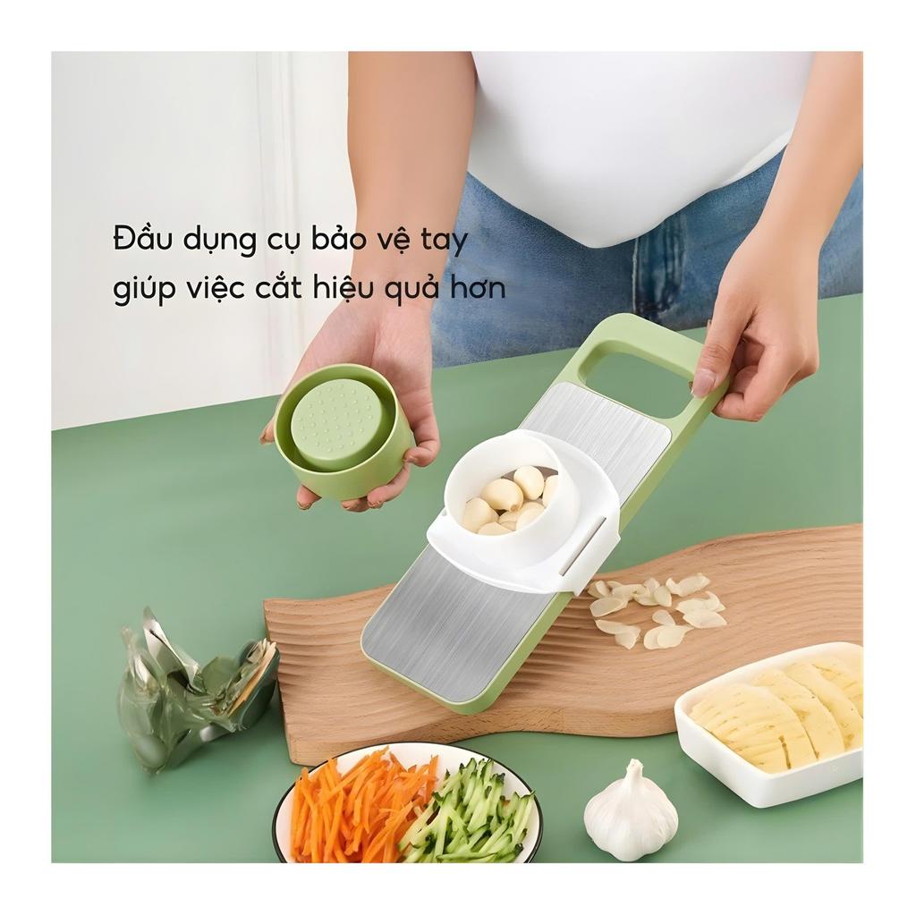 Dụng Cụ Bào Nạo Rau Củ Quả Đa Năng 5 LƯỠI DAO HoangNamliving Đồ Bào Rau Củ Thái Lát Bào Sợi