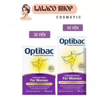 Men Vi Sinh Phụ Khoa Optibac Tím - For Women Men Vi Sinh Bổ Sung Lợi Khuẩn (Hộp 30 viên/90 viên)