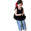 Mùa hè cô gái Vest T-shirt Thời trang Bouffant váy T-shirt