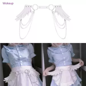 Thắt lưng PU phong cách Y2K với thiết kế cánh mỏng như thiên thần, dễ điều chỉnh - Phù hợp váy và áo khoác