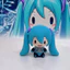 Hatsune Miku Q Phiên Bản FuFu Cười Biểu Hiện Ngồi Mini Hình Khung Xe Trang Trí Anime Sưu Tập Hình Đồ Chơi Dành Cho Người Hâm Mộ