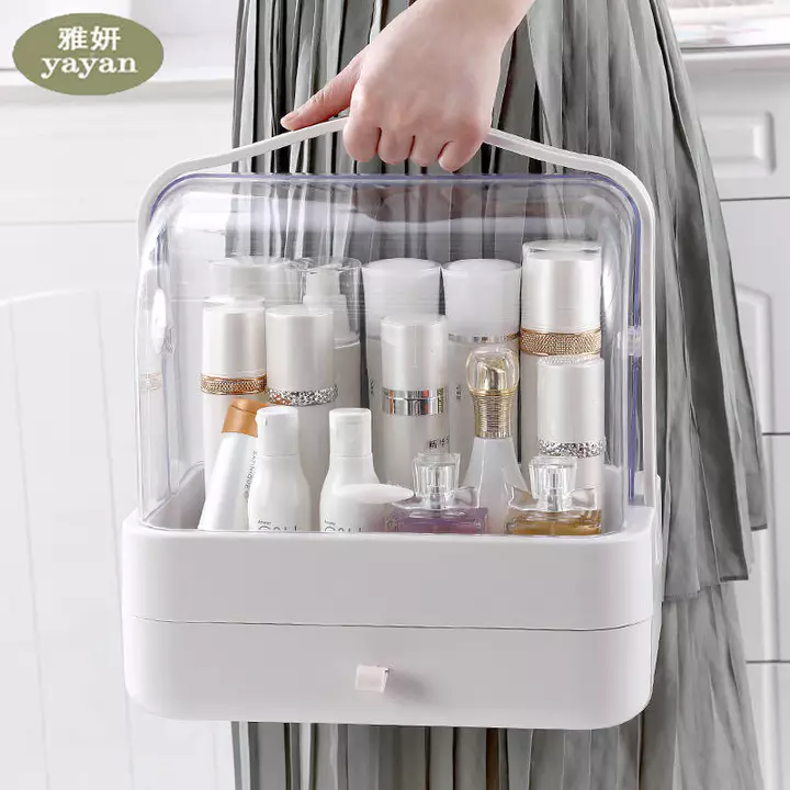Hộp đựng mỹ phẩm để bàn acrylic, hộp đựng son môi, hộp đựng dụng cụ làm móng, hộp đựng mỹ phẩm trong suốt, hộp đựng