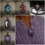 Vòng cổ quyến rũ JVSUB, Vòng cổ mặt dây chuyền thủy tinh Gothic hợp kim, Phụ kiện trang sức vòng cổ hoa họa tiết hoa cổ điển