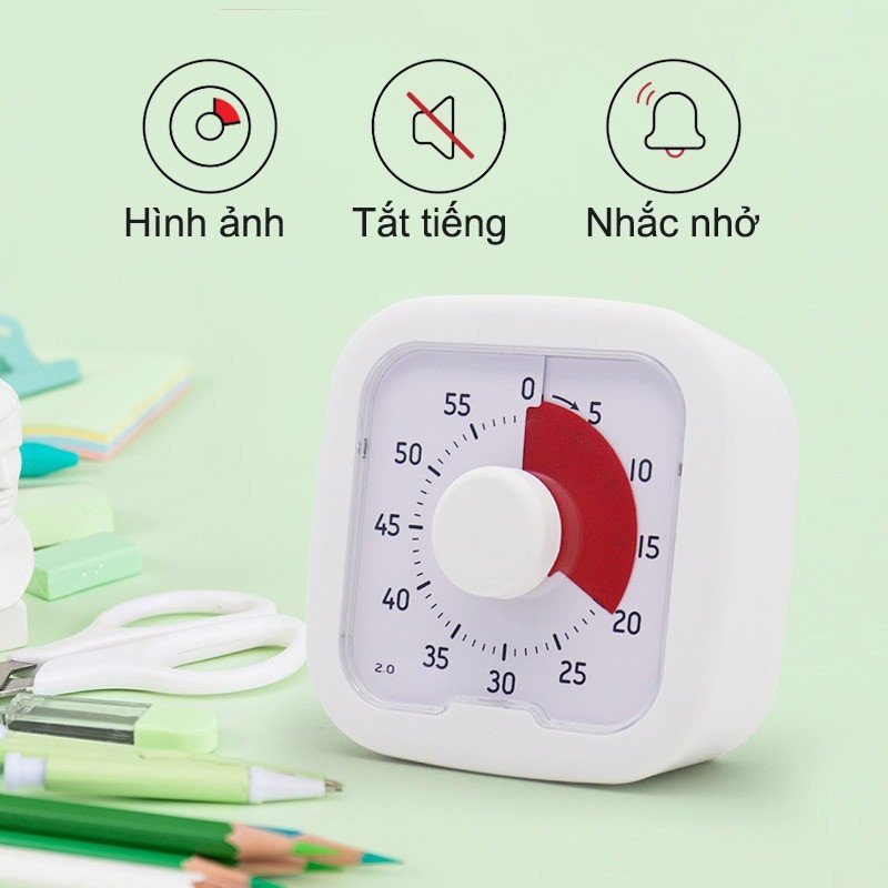 hẹn giờ đếm ngược đồng hồ báo thức im lặng nhẹ di chuyển màn hình rõ đa dụng cho gia đình học tập