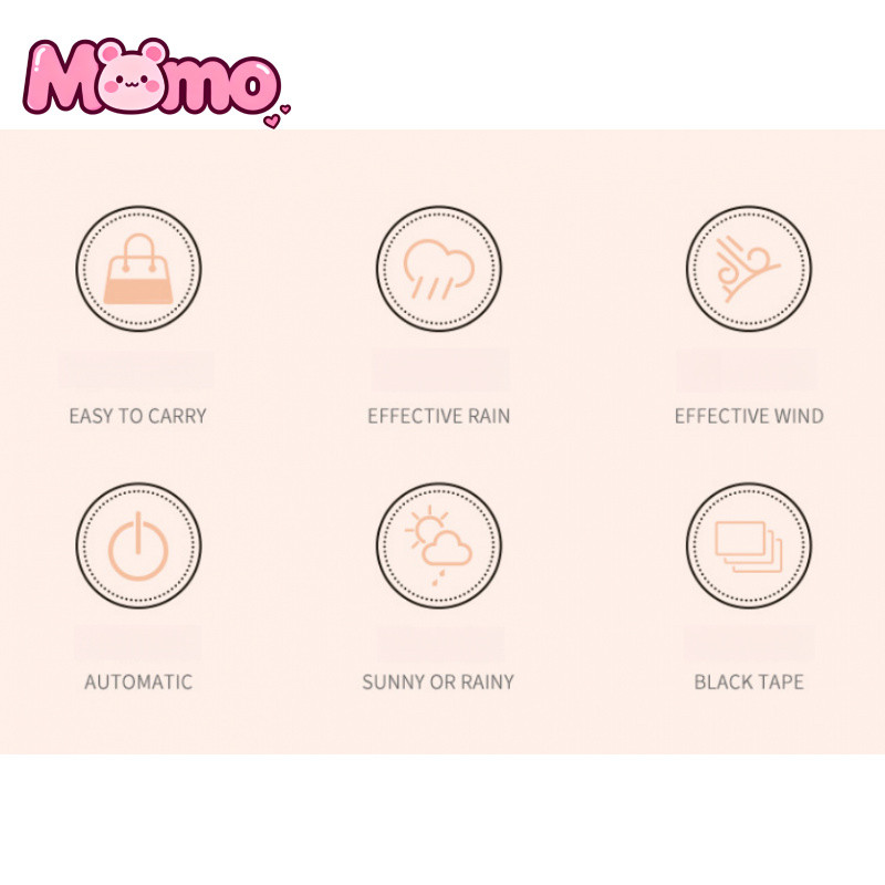 Dù tự động hoạt hình Kuromi, My Melody và Cinnamon - dễ thương, che nắng hiệu quả