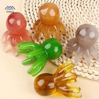 ELBBKG Nhựa Octopusb Đầu Massage Kinh Tuyến Cạo Da Đầu Massage Bàn Chải Châm Cứu SPA Gua Sha Sức Khỏe Massage Dụng Cụ Mới