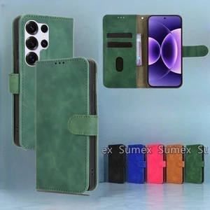 Bao Da Lật Dành Cho Samsung Galaxy S26 S25 S24 S23 FE Ultra + Plus Edge 5G Vỏ Điện Thoại Chống Sốc Chống Rơi Giá Đỡ Ví Từ Tính Vỏ S26Ultra S25Ultra
