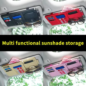 Car Sun Visor Organizer Multi Pocket Zipper Storage Bag