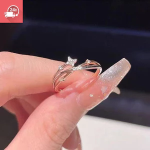 Tinh tế Nhẫn Nữ Nhiều Lớp Bạc Điều Chỉnh Được