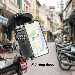 Giá đỡ điện thoại xe máy Gương chiếu hậu Gắn chống rung Vỏ mưa ABS Kẹp chống nước