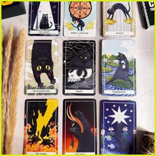 Tarot dành cho người mới bắt đầu Chủ đề mèo 78 món Trò chơi kể may mắn Chơi trò chơi bài cho bữa tiệc du lịch tại nhà decfeyeth