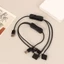 Cáp USB PYCOU, Bật Nguồn Điện Quạt 4 Pin, Có Công Tắc 40cm 1 Đến 2 Cáp Chuyển Đổi Công Tắc Nguồn