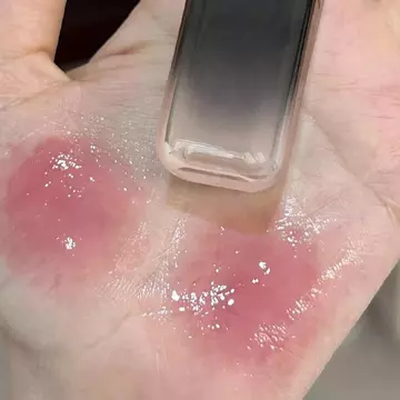 Đen Đầy Bột Bướm ~ Siêu Nhẹ Dễ Thương Dâu Sữa Lắc Gương Nước Bóng Môi Glaze Sinh Viên Đảng Làm Trắng Son Môi Chất Lỏng