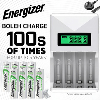 Energizer 1.2V AA / AAA 900mAh 2450mAh 800mAh 1300 mAh Pin sạc Ni-Mh 4 khe LCD Bộ sạc pin thông minh