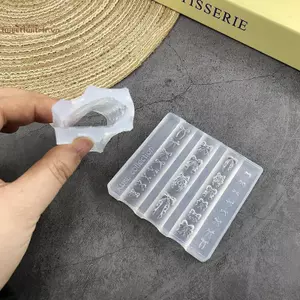 TRTR Silicone Móng Tay Nghệ Thuật Khuôn Tinh Tế Nơ Thắt Nơ UV Gel Ba Lan Khắc Khuôn DIY Ruy Băng Thiết Kế Móng Tay Quyến Rũ Trang Trí Mẫu Giấy Nến VN