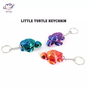 HFTOY 3D In Hình Rùa Móc Khóa Đa Dây Di Động Thiết Kế Sáng Tạo Mô Phỏng Động Vật Mặt Dây Chuyền Túi Phụ Kiện Quyến Rũ Quà Tặng Trẻ Em ~