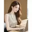 Áo Vest sọc cổ chữ v trưởng thành nhẹ kiểu Pháp Áo sơ mi đơn giản Thiết kế nữ Niche Mùa hè Áo không tay độc đáo