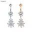 Bigapple Thời Trang Pha Lê Zircon Bụng Nút Nhẫn Dành Cho Nữ Bé Gái Thép Không Gỉ Rốn Bụng Nút Nhẫn Gợi Cảm Cơ Thể Trang Sức Xuyên RDG