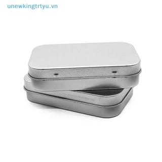 Unewtyu Mini Kim Loại Thiếc Trượt Bảo Quản Trang Sức Cưới Đựng Thuốc Mỹ Phẩm Di Động
