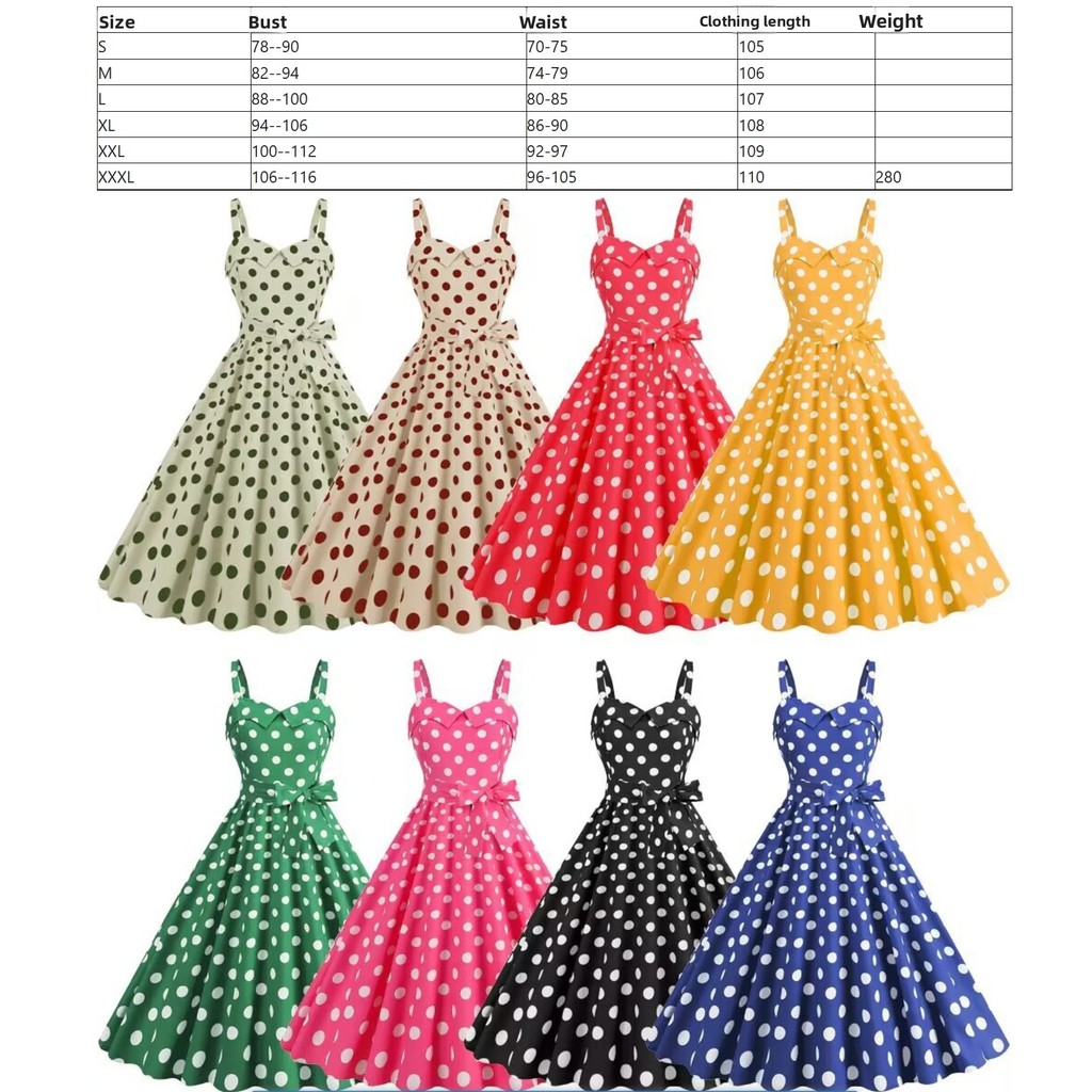 Phụ Nữ Thanh Lịch Màu Hồng Chấm Bi Đầm Mùa Hè Áo Hepburn Vintage Gợi Cảm Retro Đảng Váy Vestido