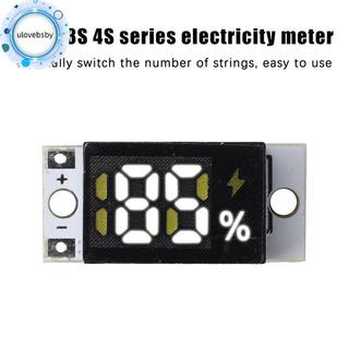 Ulovebsby Mô-đun kiểm tra điện áp pin di động cho pin 1S 2S 3S 4S Đèn báo mức chính xác Mini để giám sát nguồn điện DIY VN
