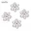AqToCna 50 Cái / bộ Filigree Hoa Thủ Công Quyến Rũ Kết Nối DIY Mặt Dây Chuyền Trang Sức Phát Hiện AqToCna