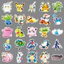 SQ3 50 Cái / bộ Pokemon Pikachu Dán Jigglypuff Graffiti Hành Lý Ván Trượt Trang Trí Chống Thấm Nước QS3