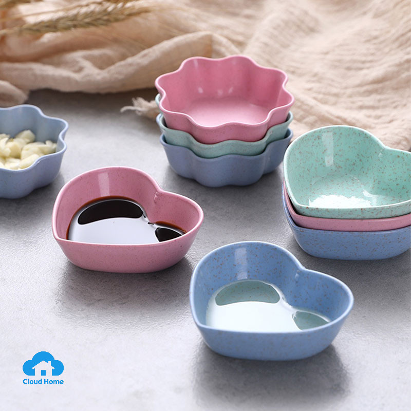 🌤️COD🌤️Bát ăn dặm lúa mạch kiểu Nhật mini hình hoa lá xinh xắn dễ thương