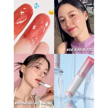 Hàng sẵn có Son môi thạch romand chính hãng Water Gloss Crystal Jelly Nữ dưỡng ẩm Son môi dưỡng ẩm Lip Glaze Lip Oil 04 / 06 / 01