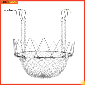 Linh hồn| Dụng cụ trồng cây chèn Riser Patio Plant Riser Plant Planter có thể điều chỉnh bằng thép không gỉ có dây chuyền Móc trồng cây hạng nặng Chèn cho chậu ngoài trời trong nhà 12-18 cho gia đình