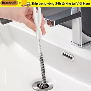 Bàn chải nạo vét ống BAMBOOB Freeable Linh hoạt làm sạch tắc nghẽn Cắm bồn rửa Bàn chải làm sạch