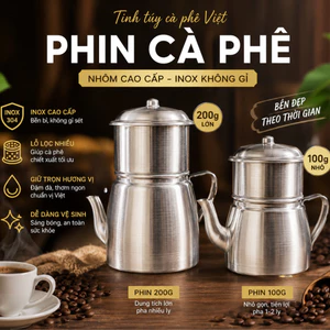 Phin Cà Phê Nhôm 200g Inox Không Gỉ Bền Đẹp, Phù Hợp Cho Các Quán Pha Chế Chuyên Nghiệp