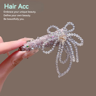 Phong Cách Mới Phong Cách Hàn Quốc Pha Lê Nơ Full Kim Cương Tóc Nữ Siêu Cổ Tích Phù Hợp Với Bên Gãy Tóc Phụ Kiện Tóc