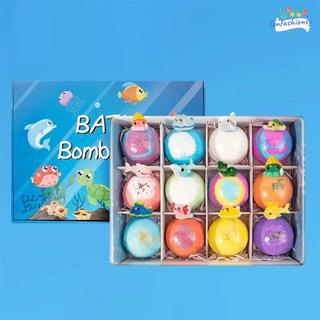 Bom tắm trẻ em ITRUMPET, Bom tắm làm dịu chủ đề đại dương với, Spa đổi màu với đồ chơi Bộ bóng muối tắm