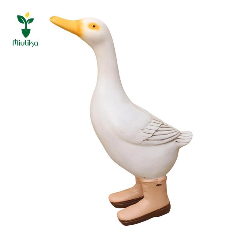 Miulika Vườn Vịt Tượng Nhựa Điêu Khắc Bộ Sưu Tập Sáng Tạo Trang Trí Quà Tặng Trang Trí Ngoài Trời Hình Động Vật Cho Bên Ngoài Sân Sau