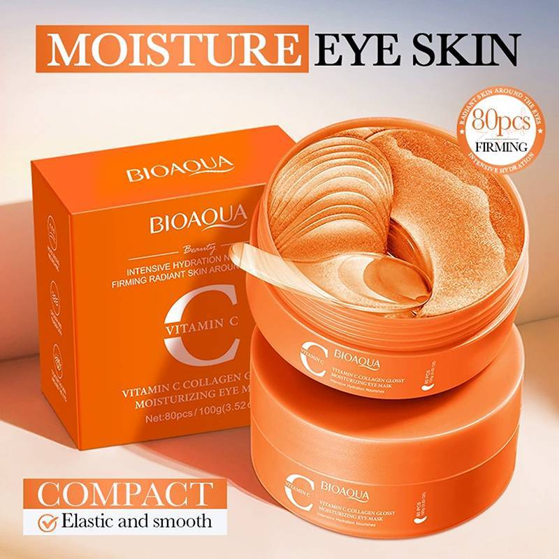 HFSHY 80 chiếc Mặt nạ mắt BIOAQUA Crystal Collagen Chống quầng thâm Chống nhăn Dưỡng ẩm Chống lão hóa Miếng dán mắt Chăm sóc da mắt VN