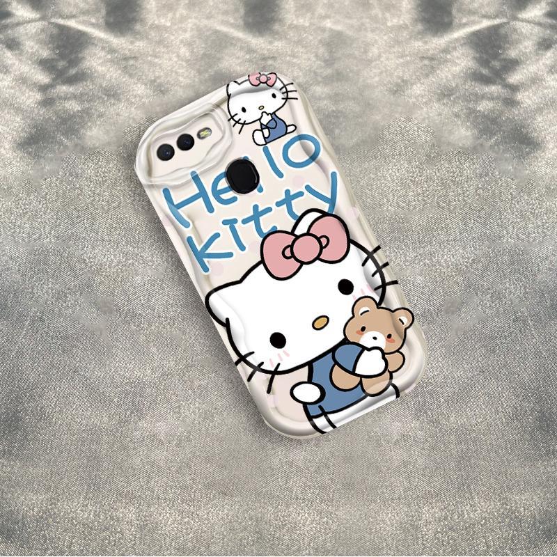 Thích hợp cho OPPO A5S A7 A12 F9 F9 Pro Phụ kiện 3D TPU mềm Kitty Rilakkuma Vỏ điện thoại chống sốc