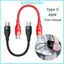 GODD 25CM USB C Type-C Dây nối dài nam sang nam cho thiết bị điện tử phổ thông