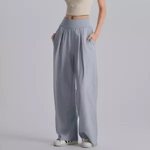 Quần Thể Thao Nữ Rời Thẳng Chạy Bộ Quần Thoáng Khí Chạy Ống Rộng Tập Yoga Tập Thể Dục Quần Mặc Ngoài