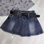 Váy Ngắn Denim Xếp Ly In Hình Ngọt Ngào Nữ Mùa Hè 2026 Phong Cách Mới Cao Cấp Hông Chống Xước Váy Chữ a Tren