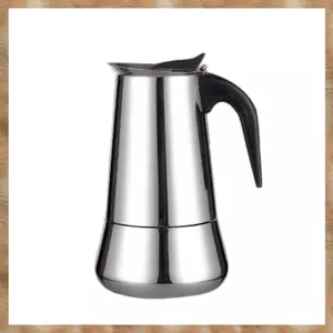 Máy làm Espresso bếp cảm ứng bằng thép không gỉ, Cà phê phong cách Ý với nồi Moka trong Chrome hiện đại