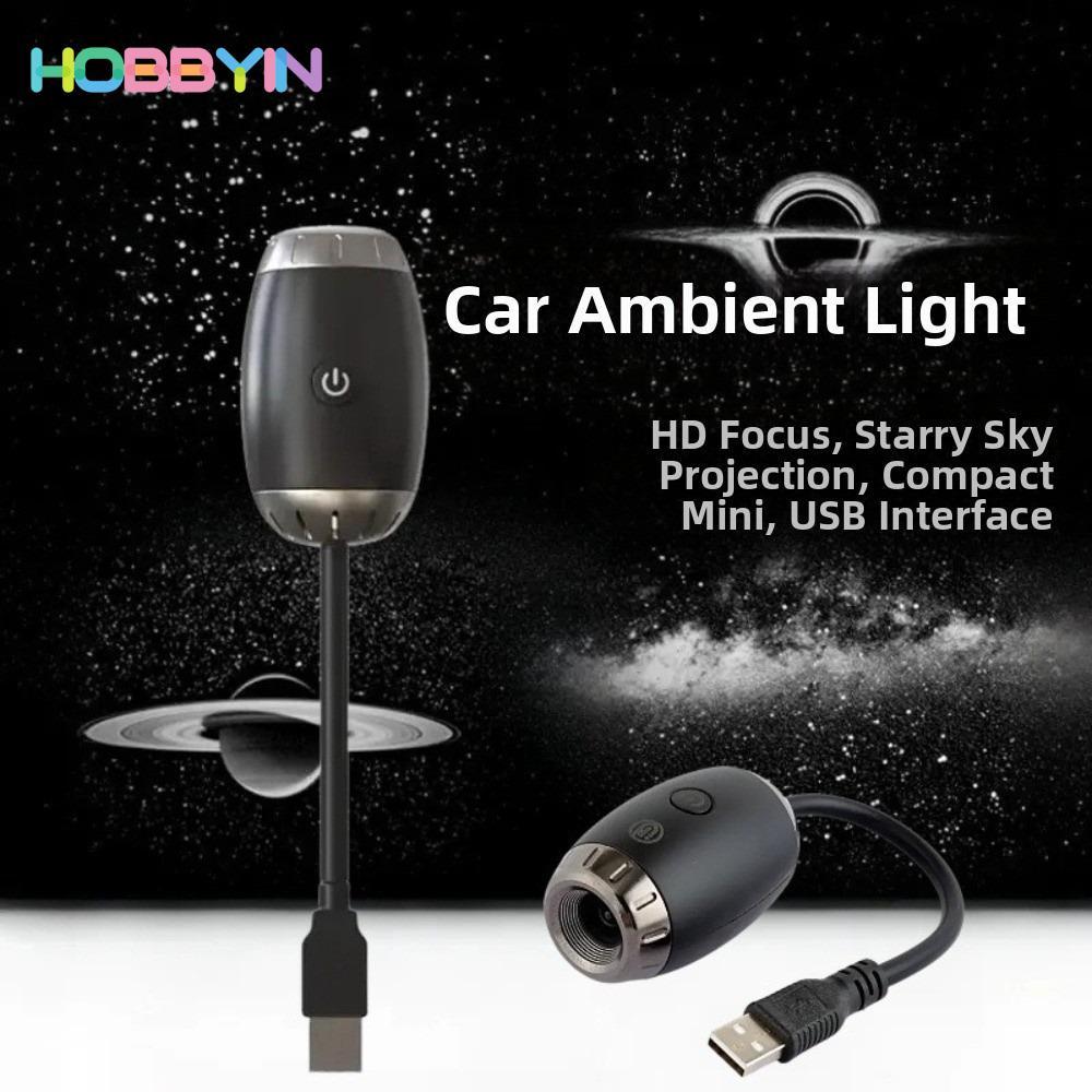 Đèn LED bầu trời đầy sao HOBBYIN, Máy chiếu Galaxy tầm lớn có thể điều chỉnh, Đèn khí quyển 5V1A 3 mức độ sáng có thể điều chỉnh Đèn chiếu sao Thổ