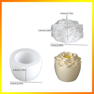 Khuôn Nến Tròn Linh Hoạt Camellia Khuôn Silicon Siêu Mềm Dễ Dàng Vệ Sinh Cho Nhựa Thủ Công Xà Phòng Làm Nến